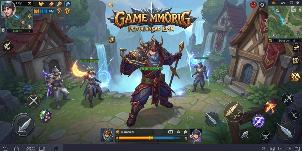 Menampilkan aksi seru dalam gameplay 55RP MMORPG.