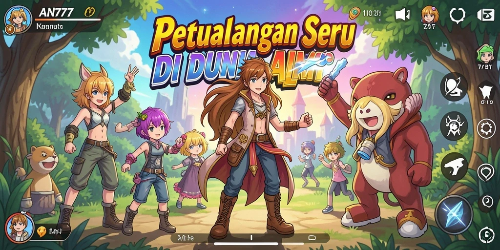 Tampilan aksi seru di AN777 dengan karakter Anime yang menawan.