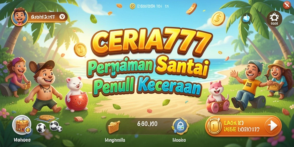 Tampilan gameplay cerah dan menarik dari CERIA777.