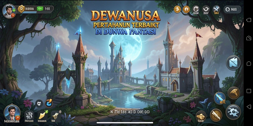 Tampilan seru DEWANUSA dengan strategi menara yang mendebarkan.