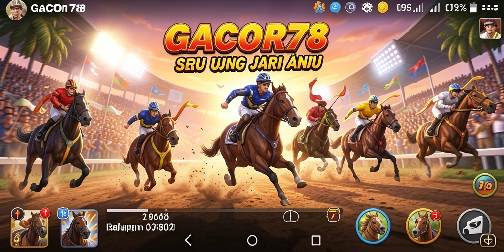 Screenshot GACOR78 menampilkan aksi balapan yang mendebarkan.