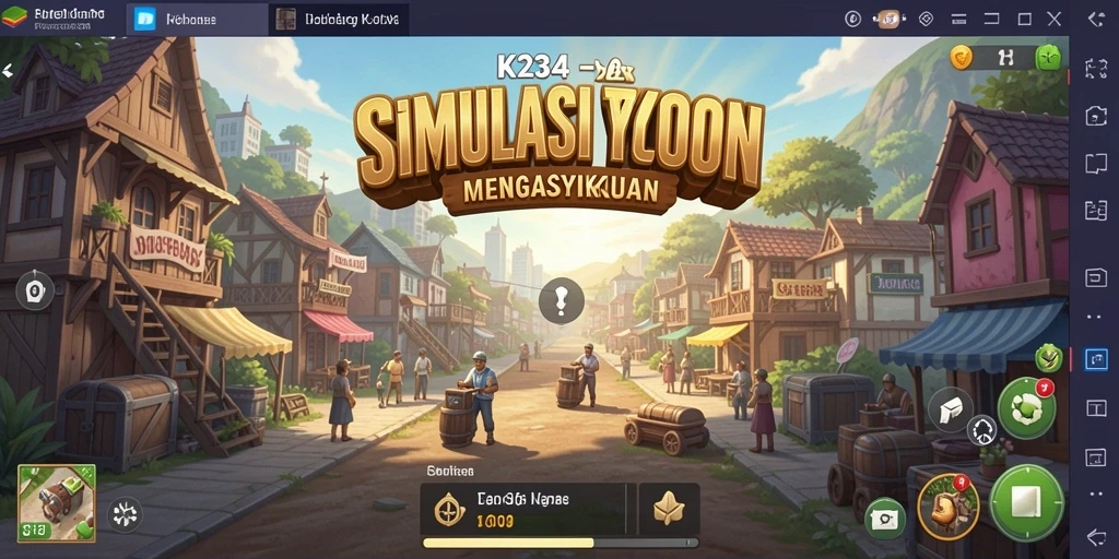 Tampilan gameplay K234 yang menarik dengan elemen Tycoon.
