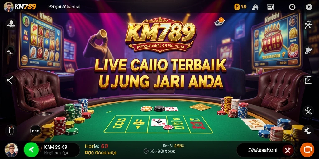 Tampilan gameplay Live Casino yang mendebarkan di KM789.